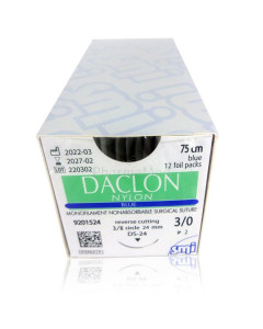 DACLON 3/0 metric 2 3/8 24mm 75cm - 12fils