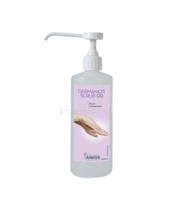DERMANIOS SCRUB moussant 4% antisept. + pompe - 500ml