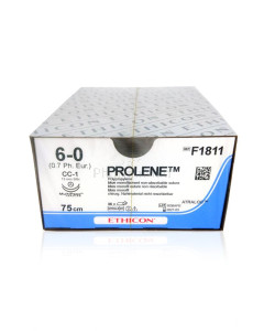 ETHICON PROLENE 6/0 F1811 13mm 75cm Bleu - 36fils