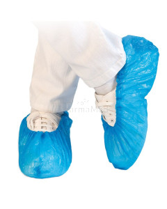Protège chaussures plast. bleu - 1000pc