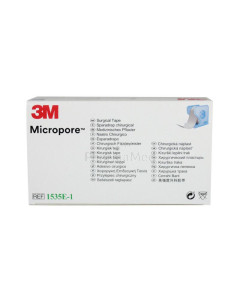 MICROPORE sparadraps microporeux - 9,14mx1,25cm - 12 rouleaux + dérouleur