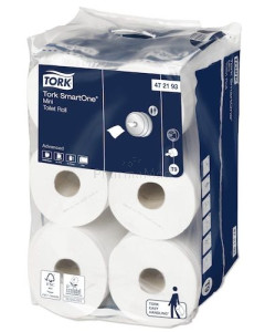 Papier toilette / WC SmartOne Mini 2plis 111m - 620coupons - 1 rouleau