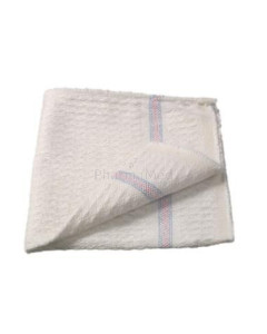 Lavette coton gaufré blanc 35x35cm - 1pc
