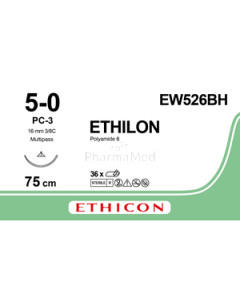 ETHILON 5/0 Black PC-3 75cm EW526BH 36 fils