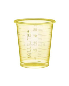 Godets hauts & étroits 30ml - jaune - 80pc