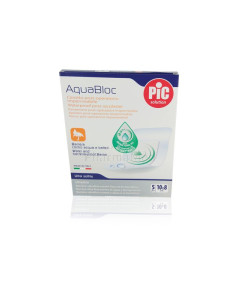AQUABLOC Pansements transparents post-op ST antibactériens - 10x8cm - 5pc