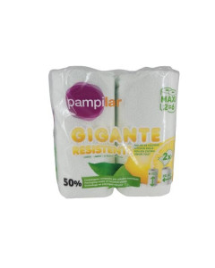 PAMPILAR Essuie tout maxi 2 plis parfum citron - 2rlx