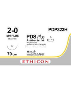 ETICON PDS+UPS 2/0 PDP323H 70cm Antibactérien - 36fils