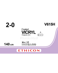 VICRYL 2/0  Coated V615H 140cm - 12draden