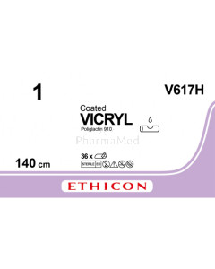 VICRYL 1 Coated V617H 140cm - 36draden
