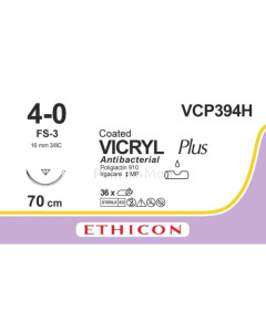 VICRYL PLUS 4/0 VCP394H FS-3 70cm - 36fils