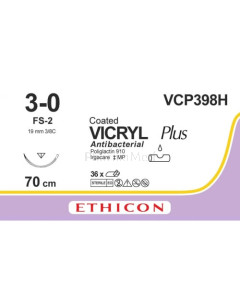 VICRYL PLUS 3/0 VCP398H FS-2 70cm - 36fils