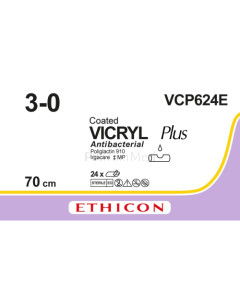 VICRYL PLUS 3/0 VCP624E 70cm - 24fils