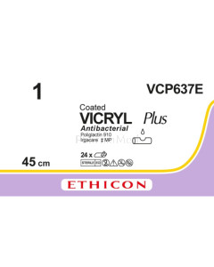 VICRYL PLUS 1 VCP637E 45cm - 24fils