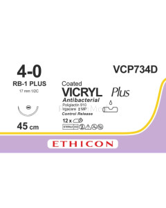 VICRYL PLUS 4/0 VCP734D RB-1 45cm - 12fils