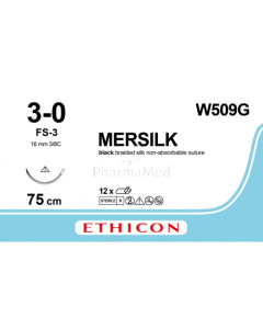 MERSILK 3/0 W509G FS-3 75cm - 12fils
