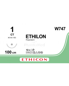 ETHILON W747 CT 1 100cm - 12fils