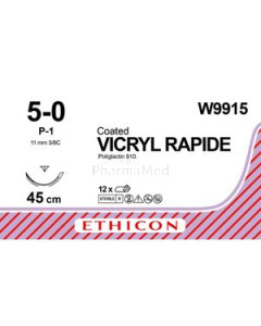 VICRYL RAPID 5/0 W9915 45cm P-1 Prime - 12fils