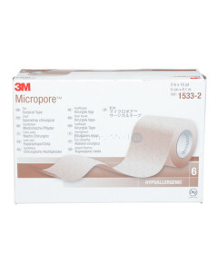 MICROPORE huidkleurig - 9,14 m×5cm - 6rls