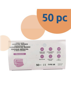 Masques chir. Type IIR - Rose - 50pc