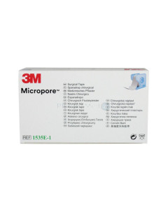 MICROPORE sparadraps microporeux - 9,14mx1,25cm - 12 rouleaux + dérouleur