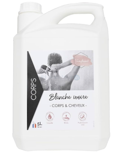 Gel douche Blanche Ivoire corps et cheveux parfum muguet - 5L