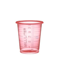 Godets hauts & étroits 30ml - Rouge - 60x80pc