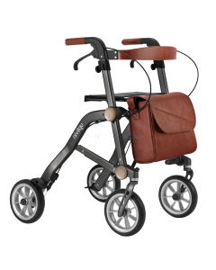 Rollator MOBIO TRIVE grijs - 4 wielen - opvouwbaar