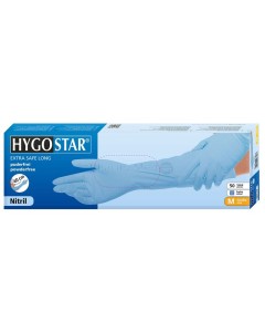 Gants nitrile EURO. 40cm bleu ss poud. L(50p)