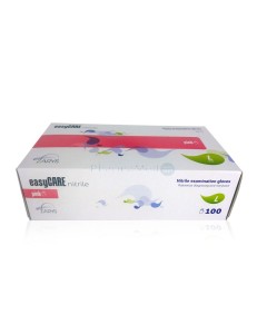 Gants nitrile easyCARE rose X SMALL ss poud/100