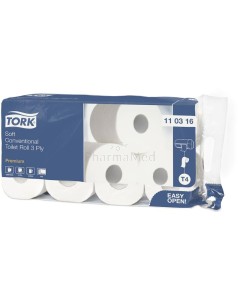 Papier toilette TORK PREMIUM 3plis blanc 248cp - 1 rouleaux