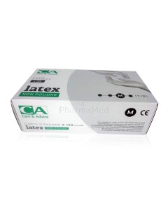 Gants latex Non stériles et non poudrés - Médium - 100pc