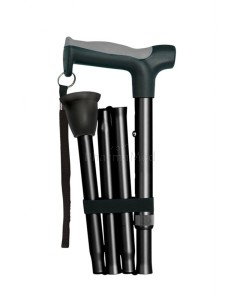 Canne pliable réglable 81-94 cm noire - 1pc