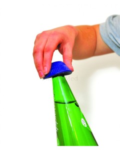 Antislip fles-/potopener blauw