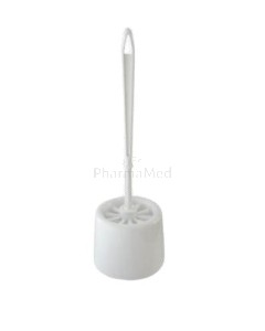 Brosse wc + support - modèle rond - 1pc