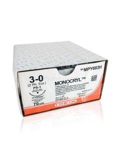 MONOCRYL 3-0 PS1 Y936H 3/8 70cm 24mm- 36fils