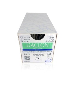 DACLON 4/0 metric 1.5 3/8 19mm 75cm - 12fils