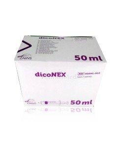Seringues ZARYS dicoNEX sans latex - 50ml - 25pc