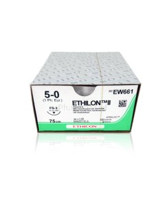 ETHILON 5/0 II M1 FS-2 EW661 75cm Bleu - 36fils