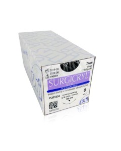 SURGICRYL DS12 12mm 5/0 45cm Violet- 12fils