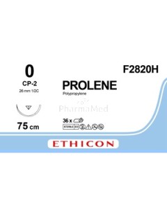 PROLENE USP0 F2820H CP-2 75cm Bleu - 36fils