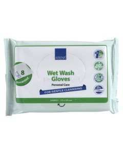 Gant de toilette Jetable Humide ABENA - 8pc