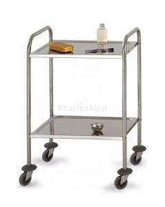 Guéridon inox 2 plateaux Agencinox 441 60x40cm