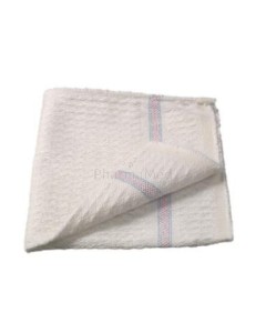 Lavette coton gaufré blanc 35x35cm - 1pc