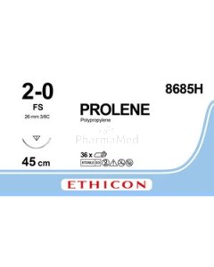ETHICON PROLENE 2/0 8685H M3 45cm Bleu - 36fils