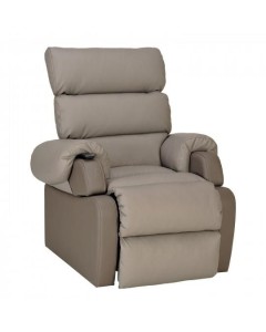COCOON1 Fauteuil releveur simili taupe 1 moteur L50-P45/55