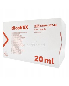 Seringues ZARYS dicoNEX sans latex - 20ml - 50pc