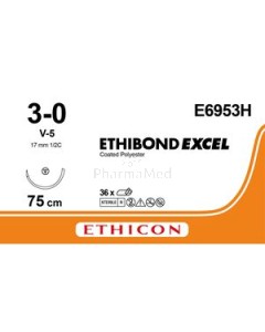 ETHIBOND EXCEL 3/0 E6953H V-5 75cm - 36fils