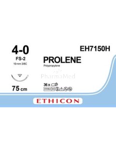 PROLENE USP4/0 FS-2 75cm Bleu - 36fils