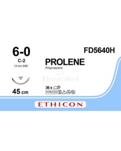 PROLENE 6/0 FD5640H 45cm C-2 13mm Bleu - 36fils